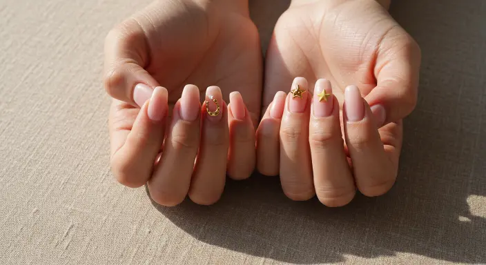 Horseshoe & Star Nail Charms Western Nail Ideas
