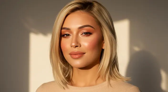 Peachy Monochrome Look