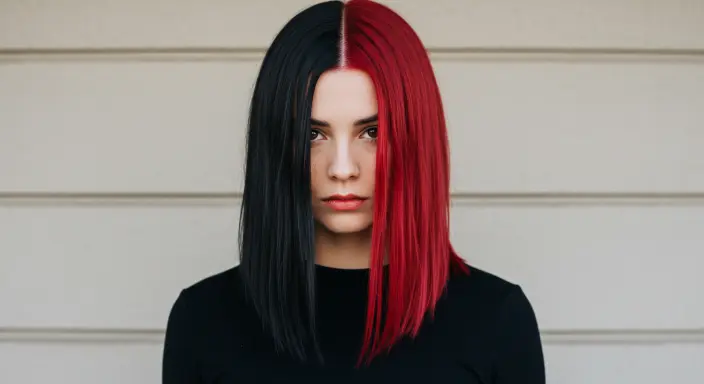 Split Dye (Two-Tone Hair) Halloween Hair Color Ideas