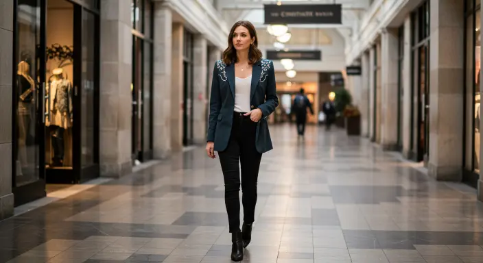 Western Blazer + Black Jeans Outfit Ideas for Cowboy Chic
