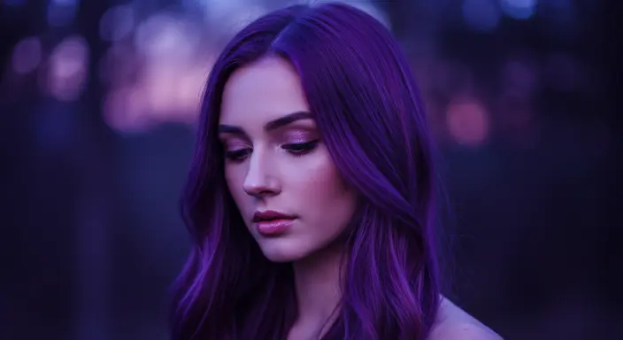 Deep Amethyst or Galaxy Purple Halloween Hair Color Ideas