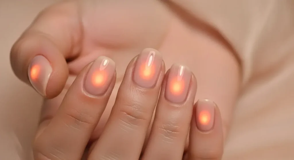 Orange Aura Nails Gorgeous Orange Nails