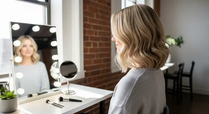 Collarbone-Length Cut with Soft Curls 