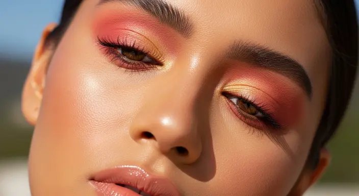 Sunset Gradient Eyeshadow Summer Makeup Looks