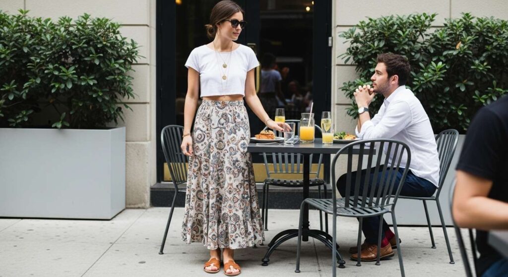 Crop Top + Maxi Skirt New York Summer Outfit Ideas