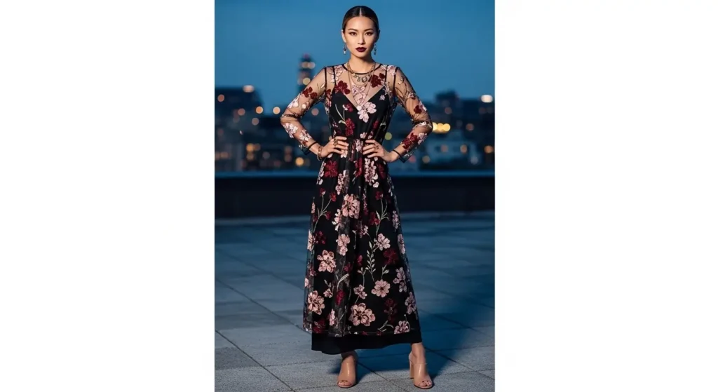 Sheer Floral Overlay Dress Perfect Dress Outfits That Prove Florals Are Still Summer
