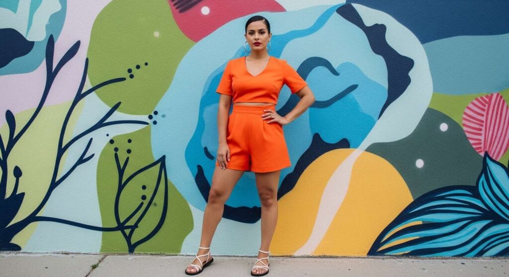 Bright Co-ord Set + Strappy Sandals July Outfit Ideas