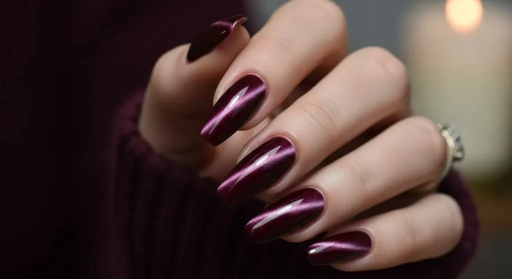 Velvet Burgundy Nails Chic Burgundy Nails
