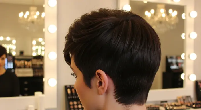 Swooped Silk Press Pixie Short Silk Press Hairstyles