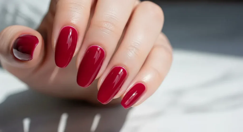 Raspberry Glaze July Nail Color Ideas