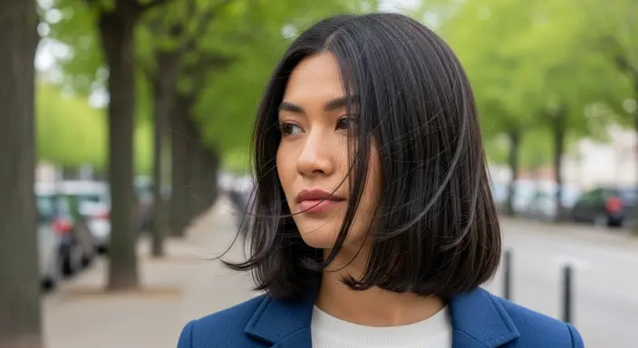 Shoulder-Length Bob with Face-Framing Layers Shoulder Length Haircuts