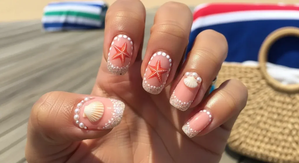 Peachy Starfish Play Vacation-Ready Nails for Summer