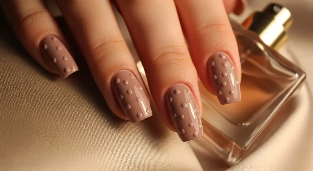 Matte Dots on Glossy Base Dot Nail Designs