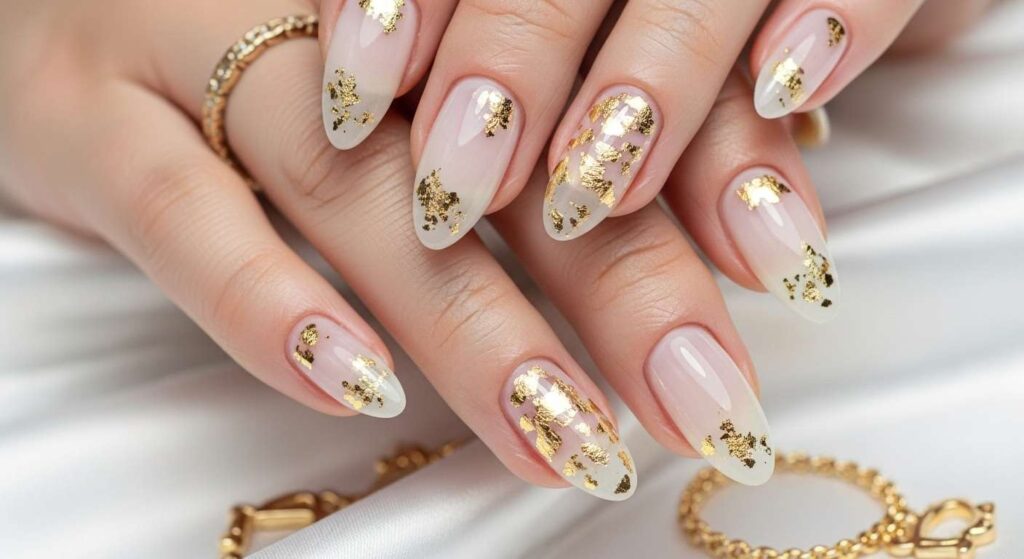 Negative Space Geometric Art August Nails Design
