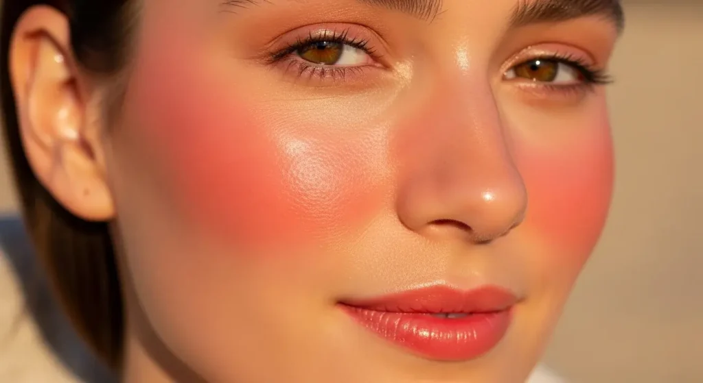 Peachy Flush with Watercolor Blush Perfect Beach Makeup
