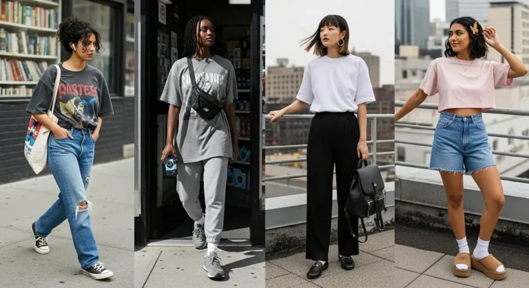 Trendy Baggy T-Shirt Outfits for Women