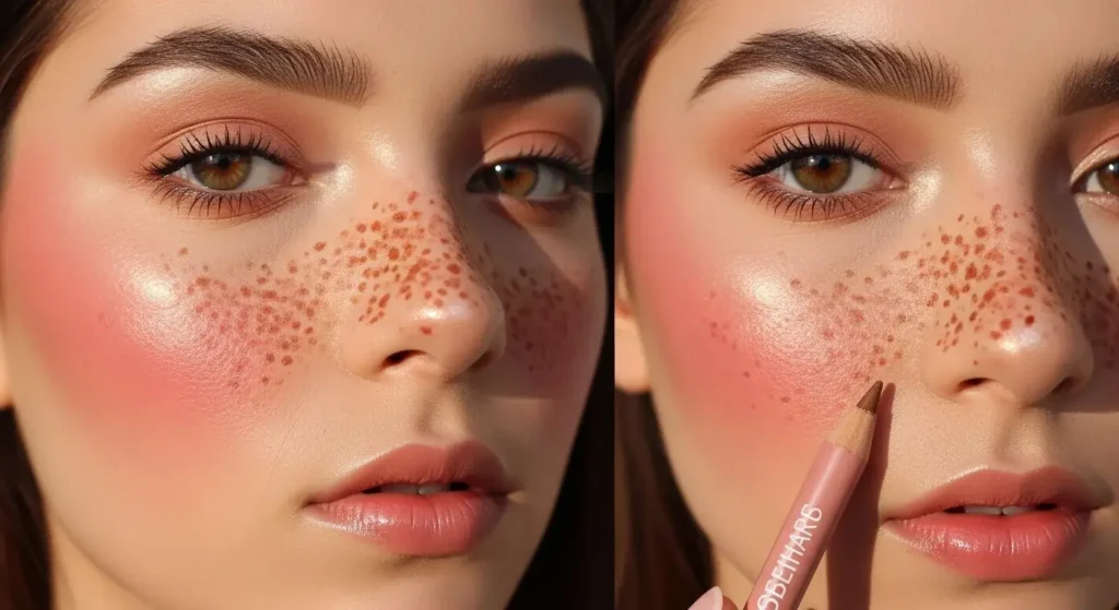 Watercolor Blush & Freckles Soft Summer Makeup
