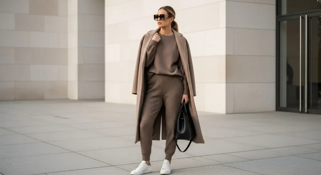 Tonal Athleisure Set Simple Fall Outfits