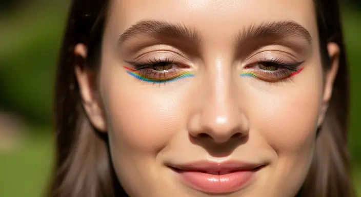 Rainbow Underliner Summer Makeup Looks