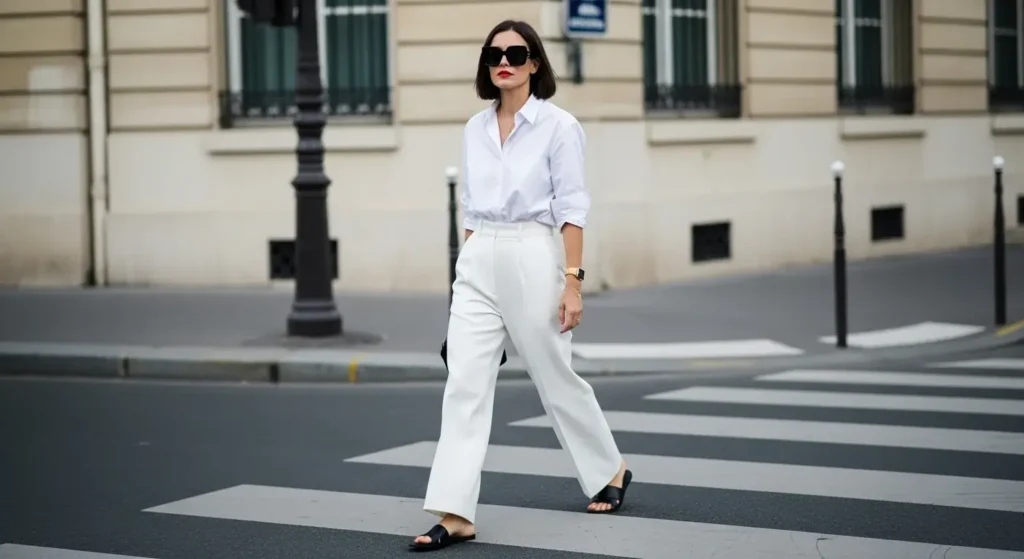 The White-on-White Power Look – Paris Zara’s  summer  Outfits Women