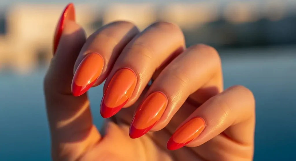 Persimmon Orange July Nail Color Ideas