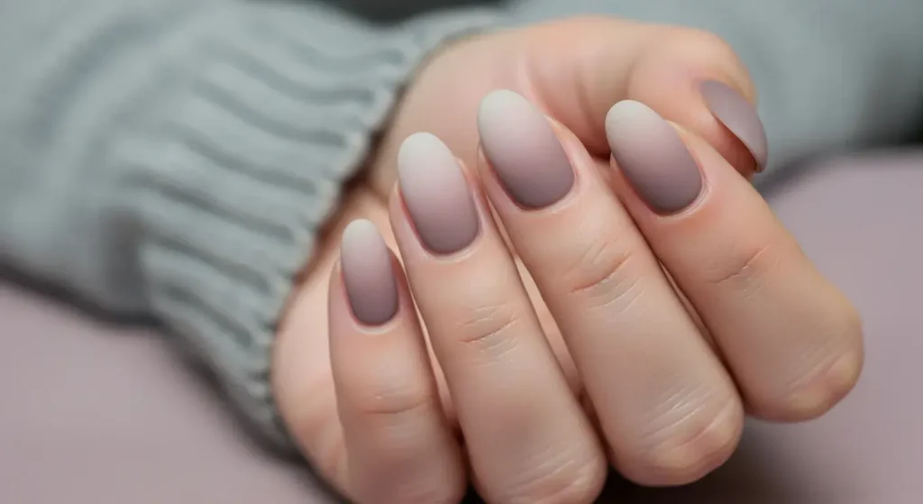 Muted Mauve Ombré Autumn Nails Chic Ladies