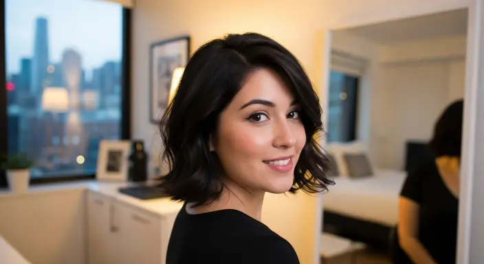 Feathered Pixie Press Short Silk Press Hairstyles