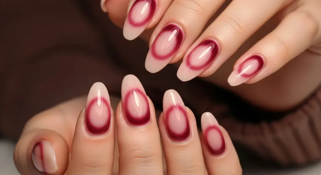Burgundy Aura Nails Chic Burgundy Nails
