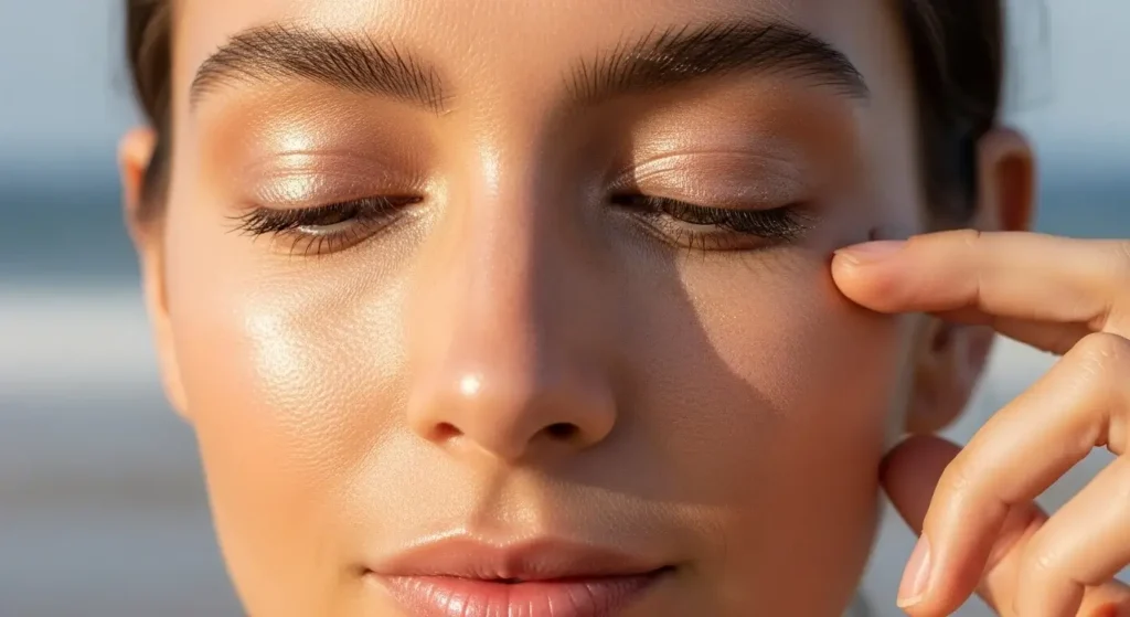 Wet-Look Lids Perfect Beach Makeup