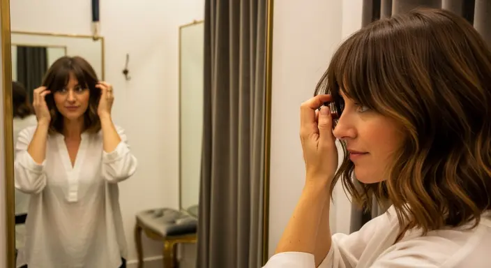 Wispy Bangs with Mid-Length Hair Thin Fine Hair Styles