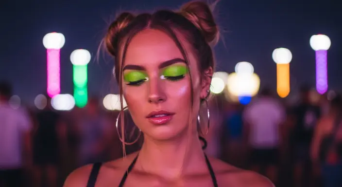 Vibrant Neon Lids Summer Makeup Looks