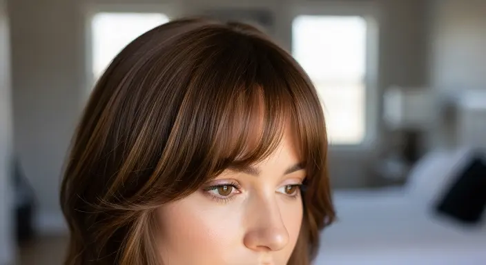  Curtain and Bottleneck Bangs Hair Trends for Women