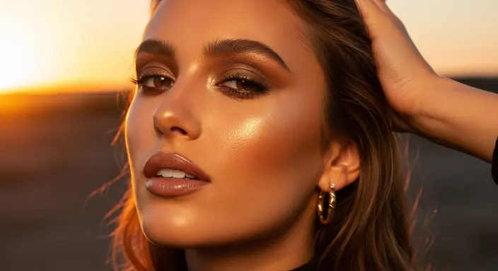 Softly Defined Brows & Nude Lips Summer Makeup Looks