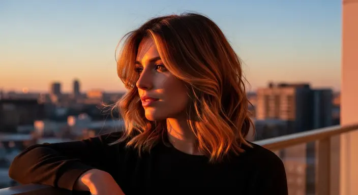 Side-Parted Medium Cut with Layers Thin Fine Hair Styles