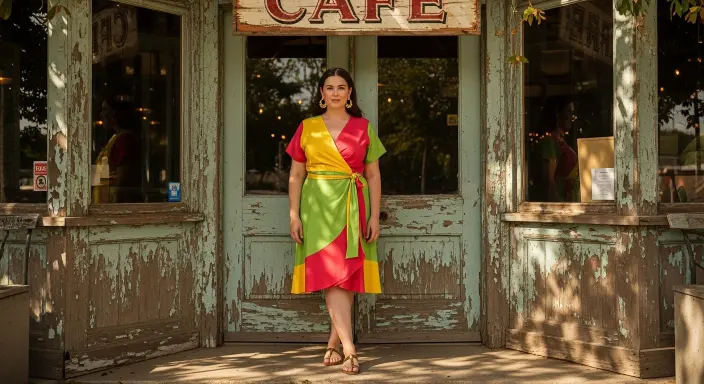  Wrap Dress with Sandals Plus Size Summer Outfits 
