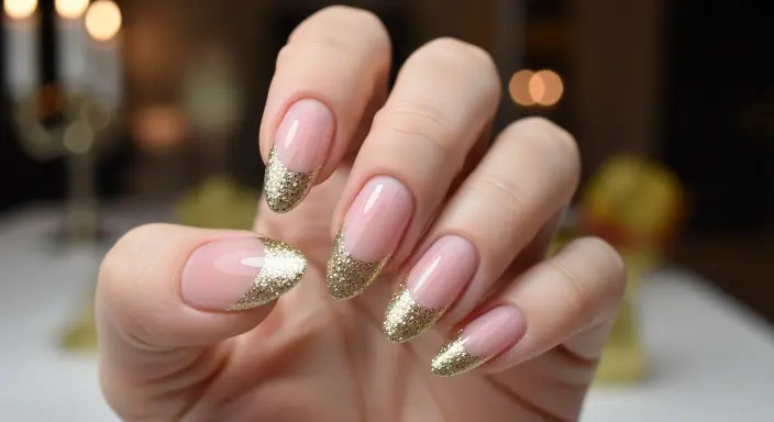 Classic French Tips with a Twist Birthday Nails Ideas