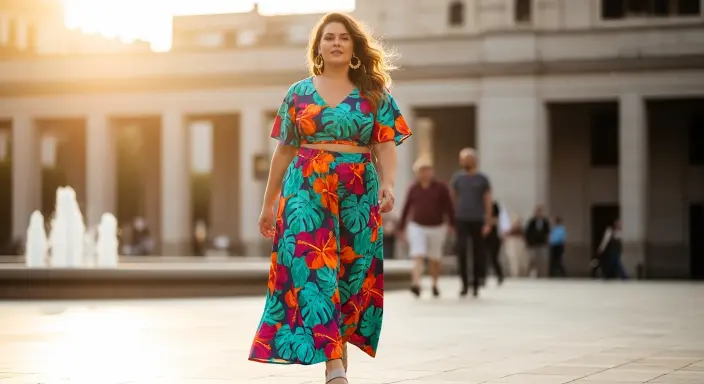 Matching Co-Ord Set Plus Size Summer Outfits 