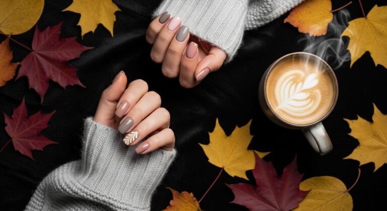 neutral fall nails