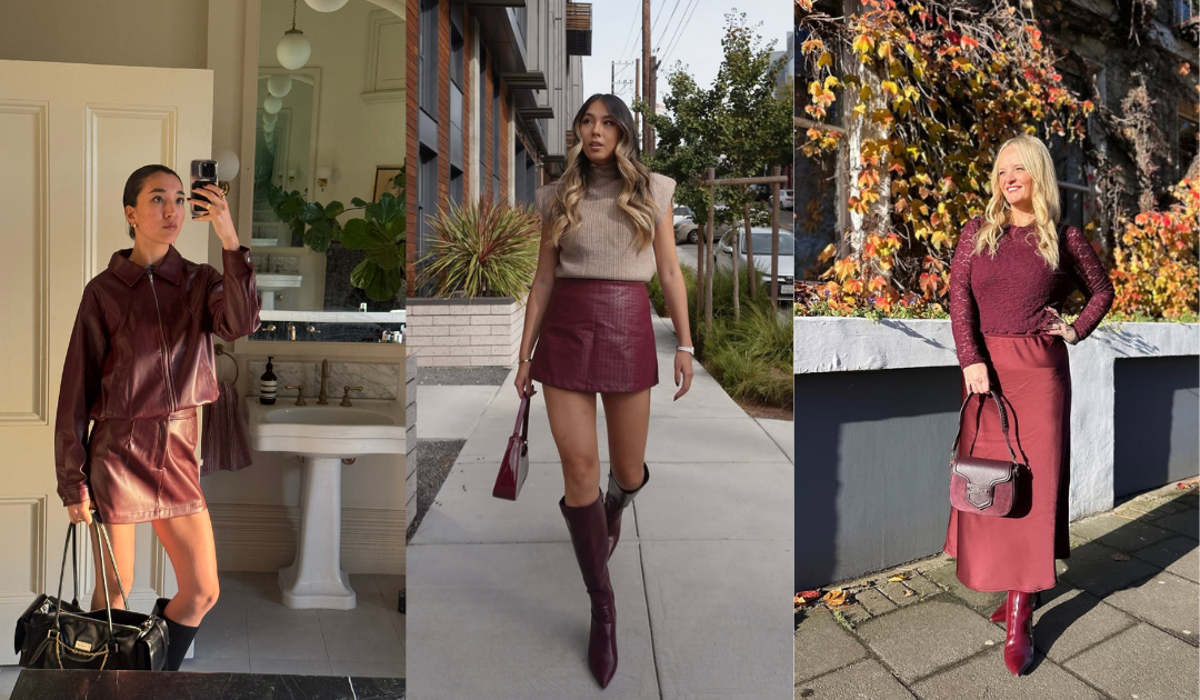 Burgundy Skirt Outfit