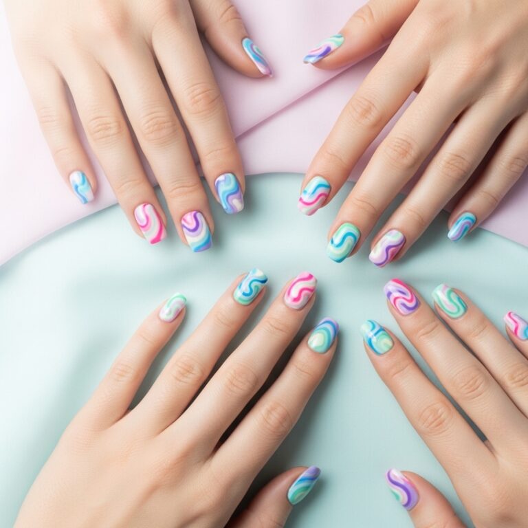 10 Magical Cotton Candy Swirl Nails You’ll Be Obsessed With