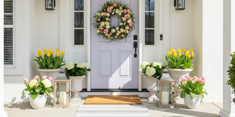 12 Charming Front Door Decoration Ideas for Spring: That Instantly Elevate Your Entryway